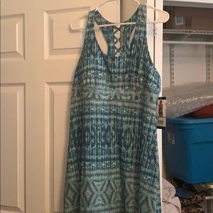 Turquoise pattern dress